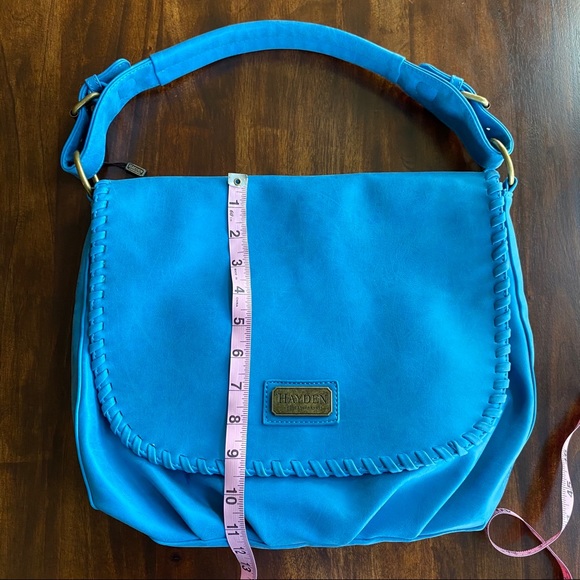 Hayden Harnett Teal Blue Sienna Shoulder Bag - Picture 3 of 9
